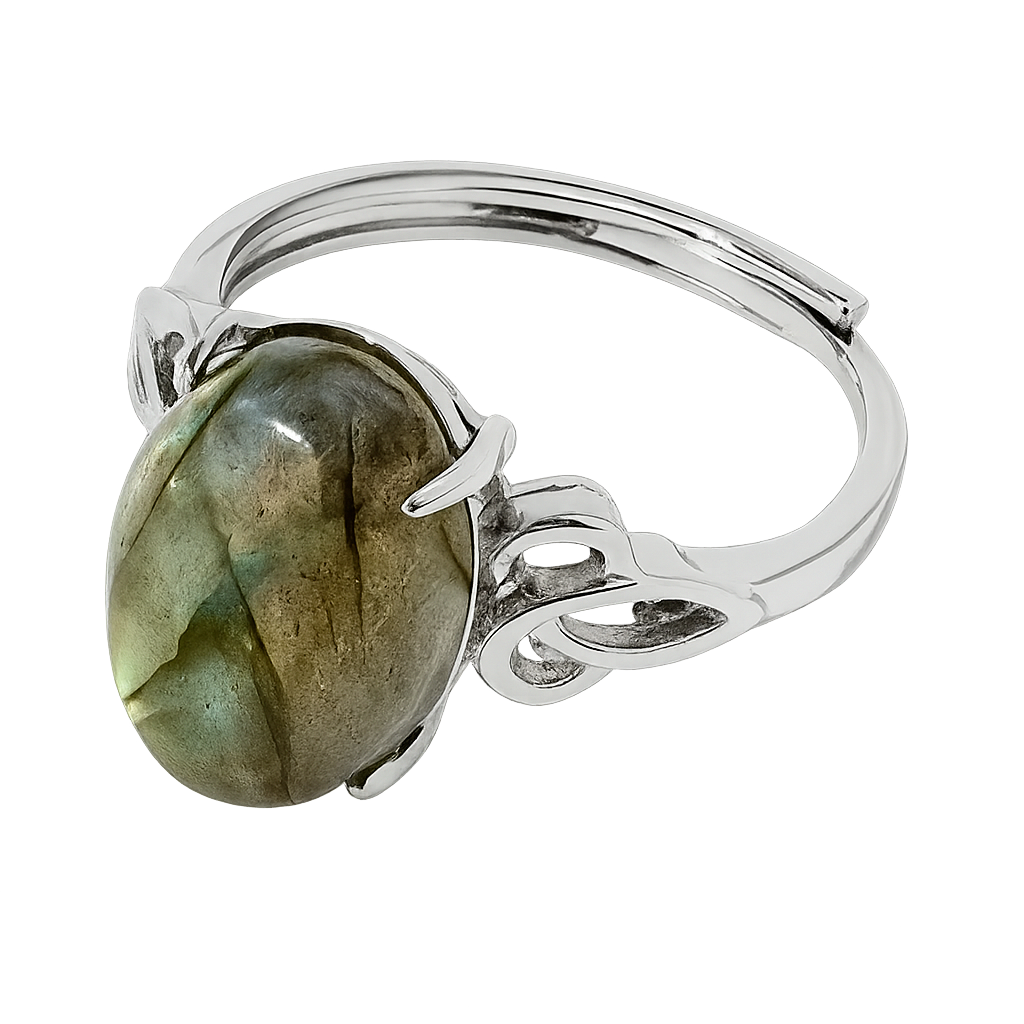Anillo de Plata 925 con Labradorita Natural – Energía, Protección y Elegancia Mística